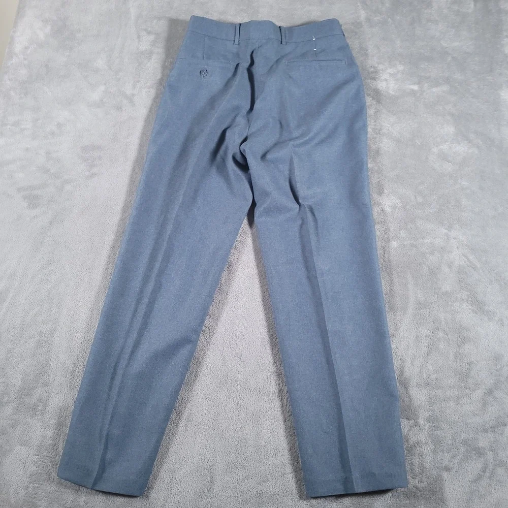 VTG Levi's Action Slacks Mens 32x30 (Fit 30x29) Blue Dress Pants 100% Polyester